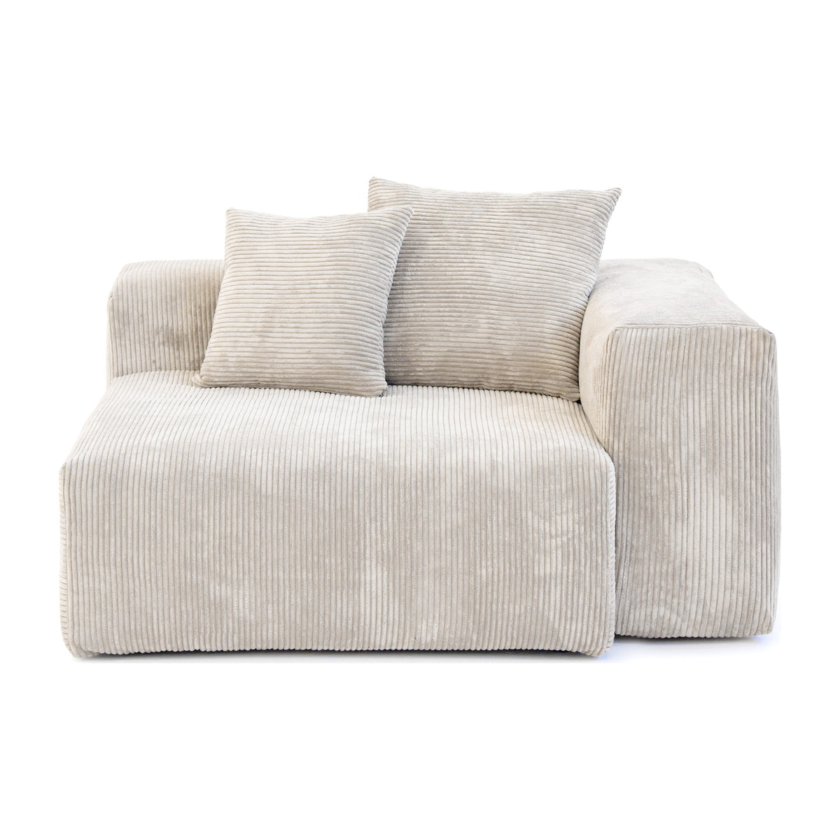 Pixel Modern Modular Sofa, Corduroy Slipcovers - Replacement Covers Only, Beige