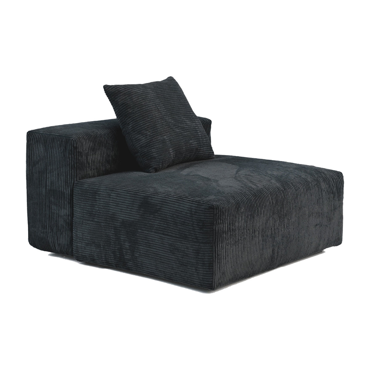 Pixel Modern Modular Sofa, Corduroy Slipcovers - Replacement Covers Only, Black