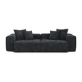 Pixel Modern Modular Sofa, Corduroy Slipcovers - Replacement Covers Only, Black