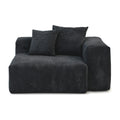Pixel Modern Modular Sofa, Corduroy Slipcovers - Replacement Covers Only, Black