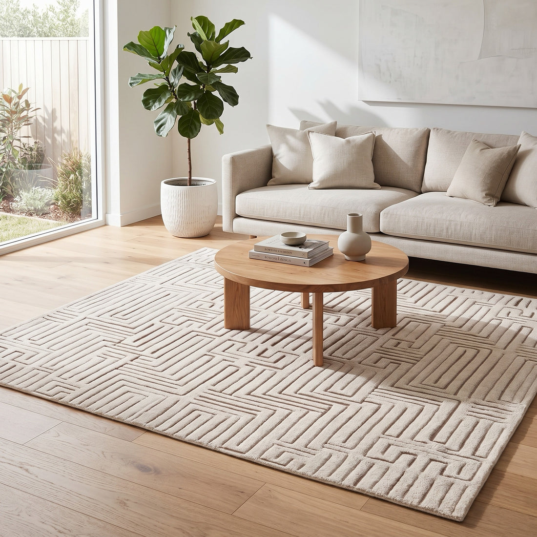 Plush Shag Rug, full view on a white background