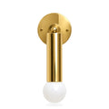Pure Brass Cylinder Italian Mid-Century Wall Sconce - 1950s Style in polished brass