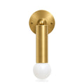 Pure Brass Cylinder Italian Mid-Century Wall Sconce - 1950s Style in brushed brass