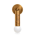 Pure Brass Cylinder Italian Mid-Century Wall Sconce - 1950s Style in raw brass