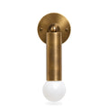 Pure Brass Cylinder Italian Mid-Century Wall Sconce - 1950s Style in antique brass