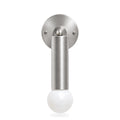 Pure Brass Cylinder Italian Mid-Century Wall Sconce - 1950s Style in brushed chrome