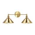 Mid-Century Wall Sconce - 1950s Italian Style Brass Light Fixture in polished brass