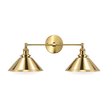 Mid-Century Wall Sconce - 1950s Italian Style Brass Light Fixture in polished brass