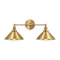 Mid-Century Wall Sconce - 1950s Italian Style Brass Light Fixture in brushed brass