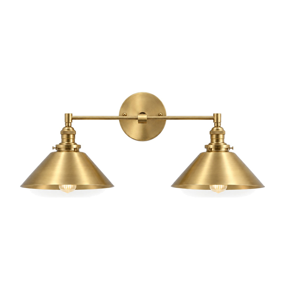Mid-Century Wall Sconce - 1950s Italian Style Brass Light Fixture in brushed brass