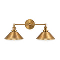 Mid-Century Wall Sconce - 1950s Italian Style Brass Light Fixture in raw brass