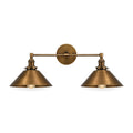 Mid-Century Wall Sconce - 1950s Italian Style Brass Light Fixture in antique brass
