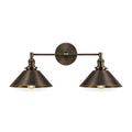 Mid-Century Wall Sconce - 1950s Italian Style Brass Light Fixture in blackened brass