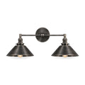 Mid-Century Wall Sconce - 1950s Italian Style Brass Light Fixture in antique black