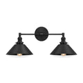 Mid-Century Wall Sconce - 1950s Italian Style Brass Light Fixture in matt black