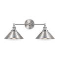 Mid-Century Wall Sconce - 1950s Italian Style Brass Light Fixture in brushed chrome