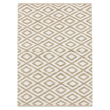 Reversible Jute Rug - Two Looks in One for Versatile Styling, full view on a white background