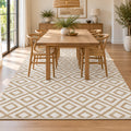 Reversible Jute Rug - Two Looks in One for Versatile Styling in a dining room