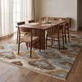 Savannah Grey Brown Transitional in a dining room