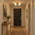 Semi-Flush Mid-Century 4-Light Sputnik Starburst Chandelier – Modern Brass Design in a room
