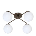 Semi-Flush Mid-Century 4-Light Sputnik Starburst Chandelier – Modern Brass Design in blackened brass