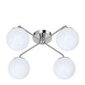 Semi-Flush Mid-Century 4-Light Sputnik Starburst Chandelier – Modern Brass Design in polished chrome