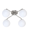 Semi-Flush Mid-Century 4-Light Sputnik Starburst Chandelier – Modern Brass Design in brushed chrome