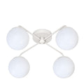 Semi-Flush Mid-Century 4-Light Sputnik Starburst Chandelier – Modern Brass Design in matte white