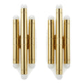 Six-Light Wall Fixture – Antique Brass in polished brass