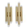 Six-Light Wall Fixture – Antique Brass in brushed brass