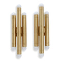 Six-Light Wall Fixture – Antique Brass in raw brass