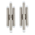 Six-Light Wall Fixture – Antique Brass in brushed chrome