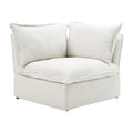 Sky Classic Linen Cloud Sofa, Linen Sectional Sofa Slipcovers - Replacement Covers Only, White