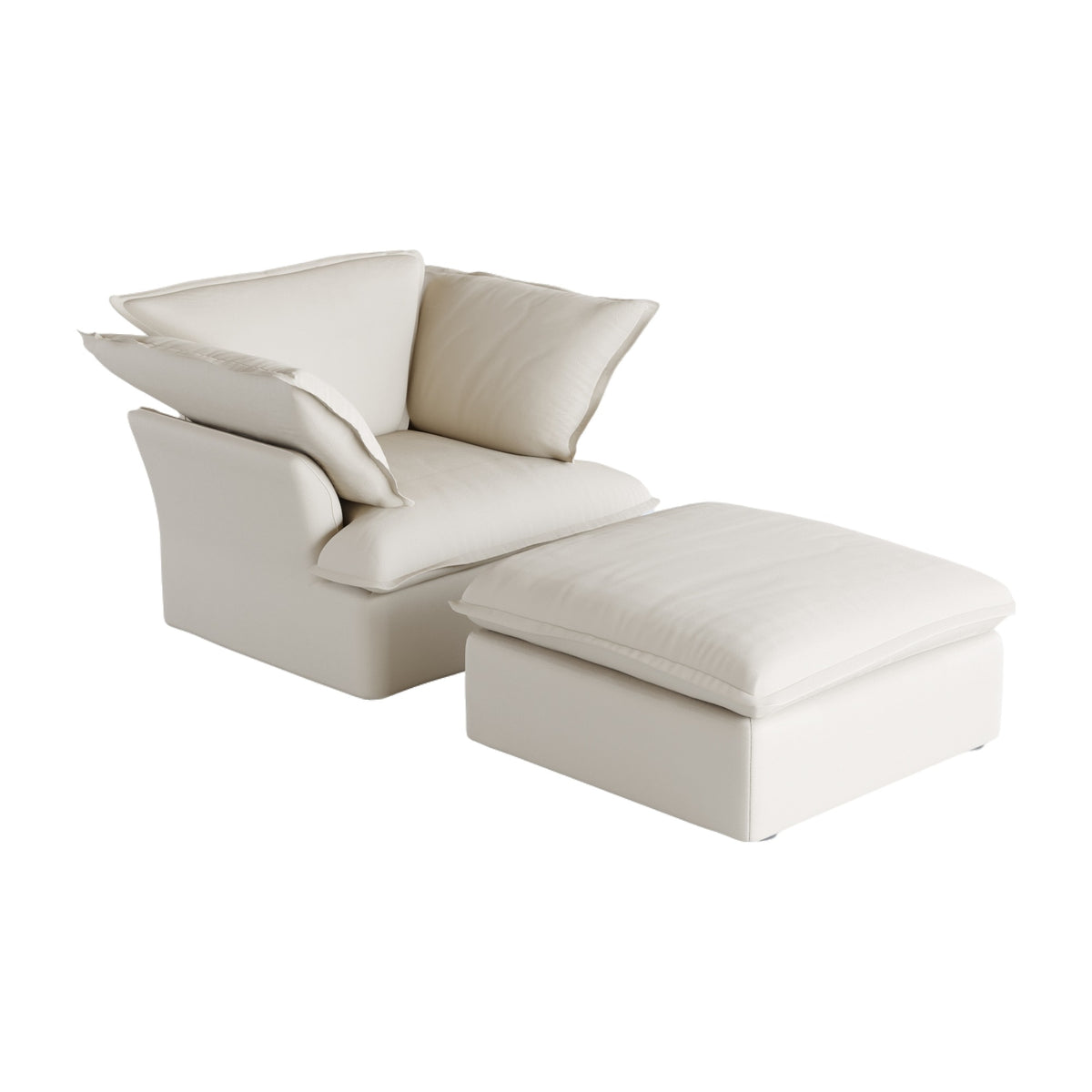 Sky Classic Linen Cloud Sofa, Linen Sectional Sofa Slipcovers - Replacement Covers Only, White