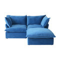 Sky Classic Velvet Cloud Sofa, Replaceable Cover 83-Inch Velvet L-Shaped Sectionals 3-Seaters
