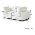 Sky Cloud Pro Sectional Sofa, Plush Comfort Plush Fabric Loveseats 2-Seaters