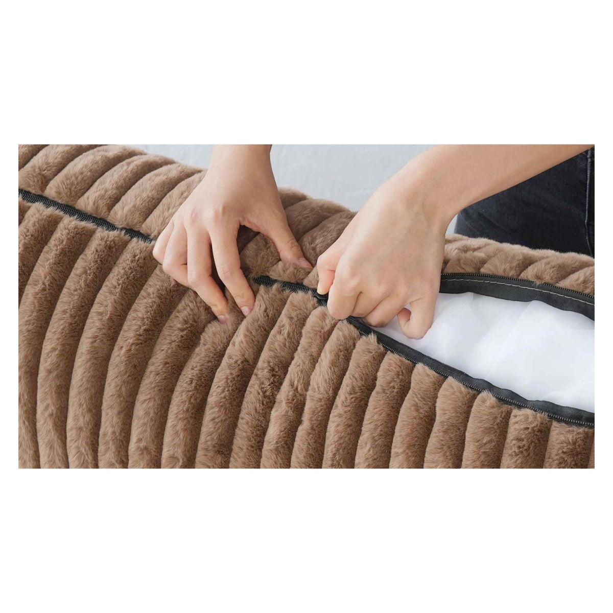 Sky Cloud Pro Sectional Sofa, Plush Slipcovers - Replacement Covers Only, Brown