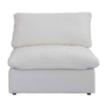 Sky Cloud Sectional Sofa, Linen Slipcovers - Replacement Covers Only, White