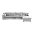 Sky Cloud Sectional Sofa, Modular Washable 160-Inch Linen L-Shaped Sectionals 5-Seaters