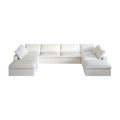 Sky Cloud Sectional Sofa, Modular Washable 160-Inch Linen U-Shaped Sectionals 8-Seaters