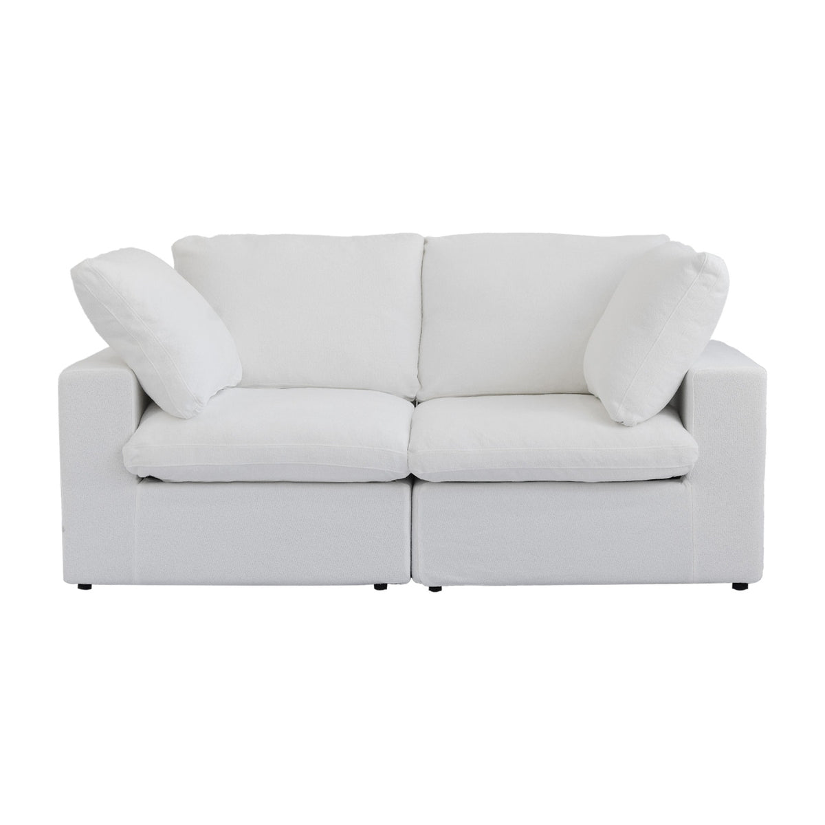 Sky Cloud Sectional Sofa, Modular Washable 80-Inch Linen Loveseats 2-Seaters