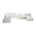 Sky Cloud Sectional Sofa, Replaceable Cover 160-Inch Linen Corner Sectionals 7-Seaters