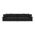 Sky Cloud Sectional Sofa, Replaceable Cover 160-Inch Linen Sleepers 4-Seaters