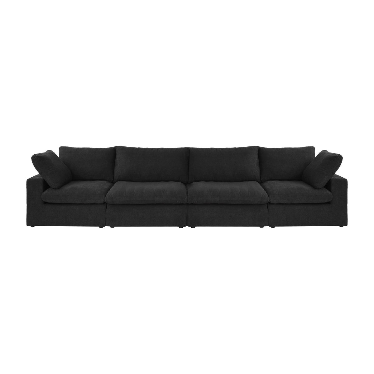 Sky Cloud Sectional Sofa, Replaceable Cover 160-Inch Linen Sleepers 4-Seaters
