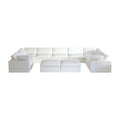 Sky Cloud Sectional Sofa, Replaceable Cover 201-Inch Linen U-Shaped Sectionals 9-Seaters