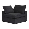 Sky Cloud Sectional Sofa, Replaceable Cover 40-Inch Linen Single Sofa 1-Seaters, Black