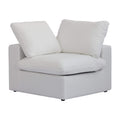 Sky Cloud Sectional Sofa, Replaceable Cover 40-Inch Linen Single Sofa 1-Seaters, White