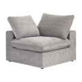 Sky Cloud Sectional Sofa, Replaceable Cover 40-Inch Linen Single Sofa 1-Seaters, Grey