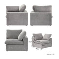 Sky Cloud Sectional Sofa, Replaceable Cover 40-Inch Linen Single Sofa 1-Seaters