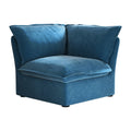 Sky Plus Velvet Cloud Sofa, Modular Washable 43-Inch Velvet Single Sofa 1-Seaters, Blue